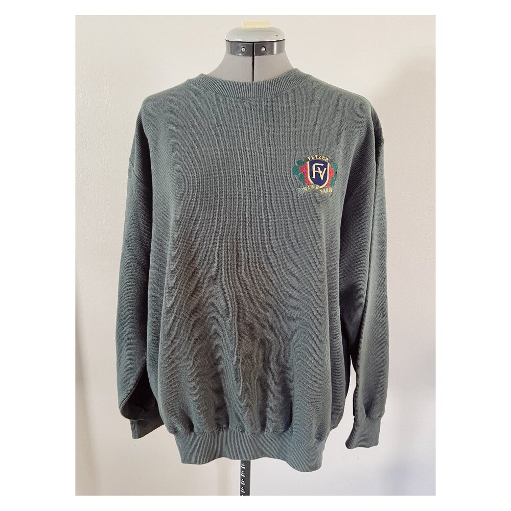 VTG Fetzer Vineyards Sz L Cotton Waffle Knit Sweatshirt Wine Tour